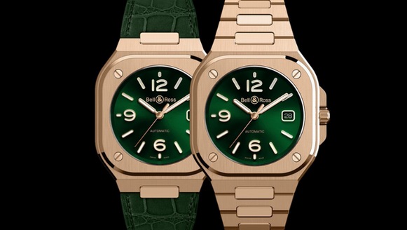 柏莱士（Bell & Ross）推出全新BR 05 Gold Green金绿腕表。