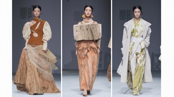 江汉大学时尚艺术系毕业生作品亮相中国国际大学生时装周