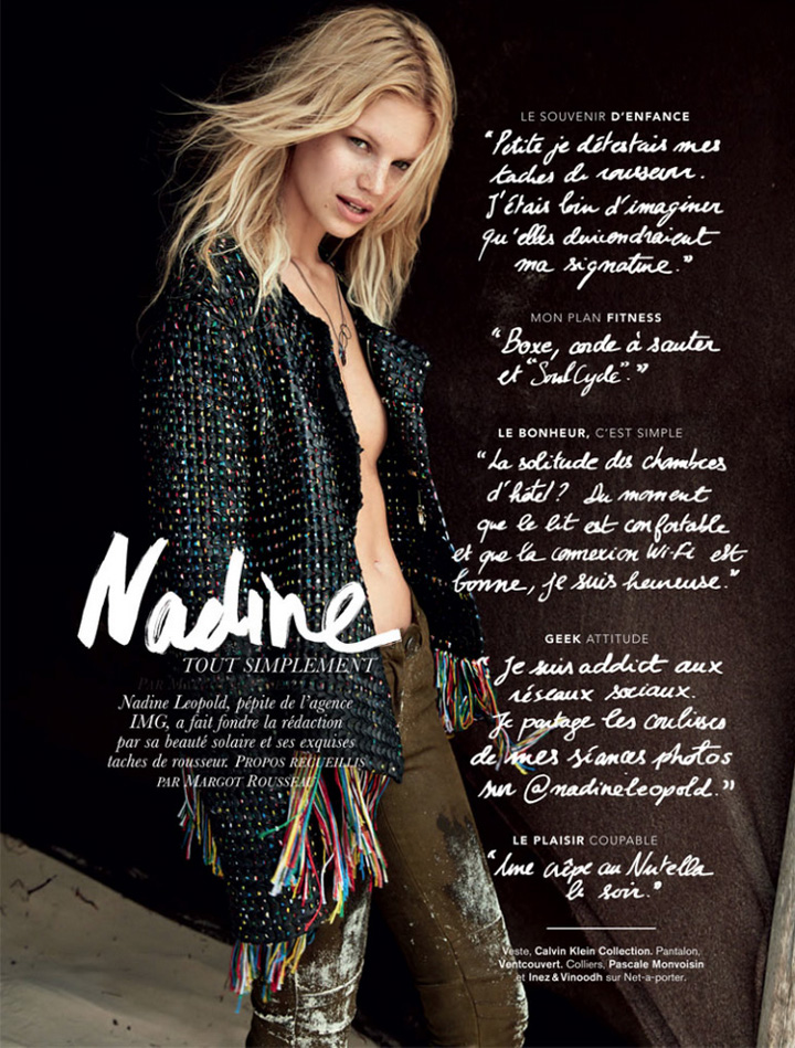 Nadine Leopold《Glamour》法国版2014年6月号