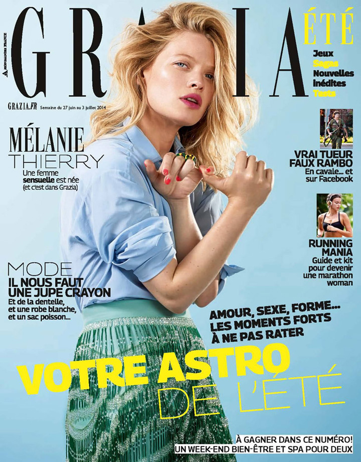 Melanie Thierry《Grazia》法国版2014年6月号