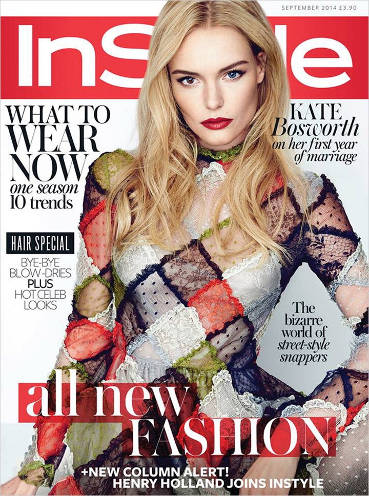 Kate Bosworth《InStyle》英国版2014年9月号