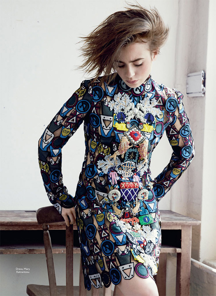Lily Collins《Marie Claire》英国版2014年10月号