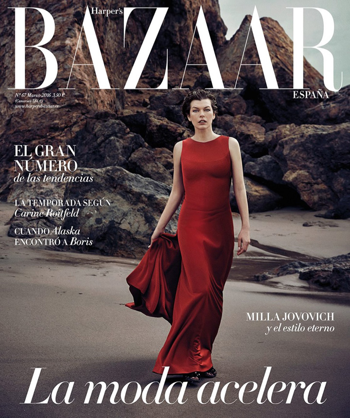 Milla Jovovich《Harper’s Bazaar》西班牙版2016年3月号