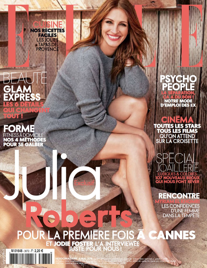 Julia Roberts《Elle》法国版2016年5月号