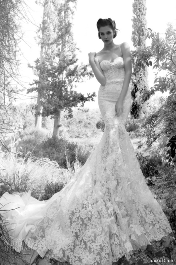 inbal dror 2013 lace wedding dress straps