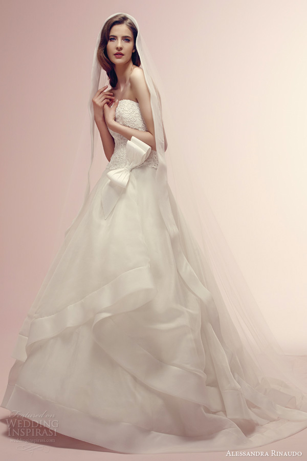 alessandra rinaudo bridal 2014 rae romantic wedding dress strapless