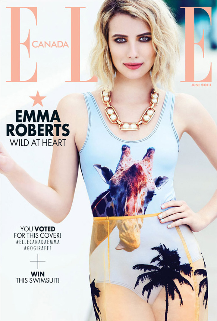 Emma Roberts《Elle》加拿大版2014年6月号