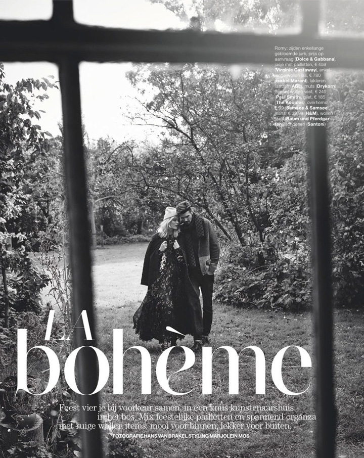 「波希米亚时尚」《Marie Claire》荷兰版2014年12月号