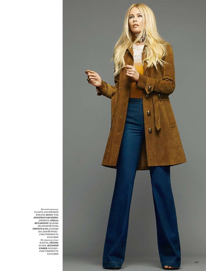 Claudia Schiffer《Harper’s Bazaar》俄罗斯版2015年3月号