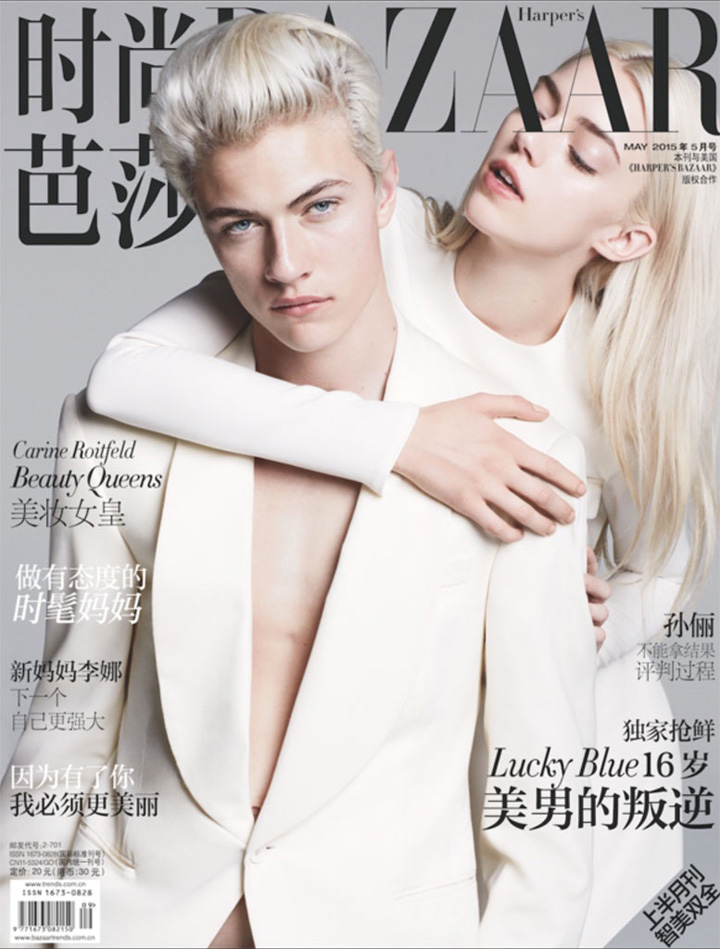 Lucky Blue《Harper’s Bazaar》中国版2015年5月号