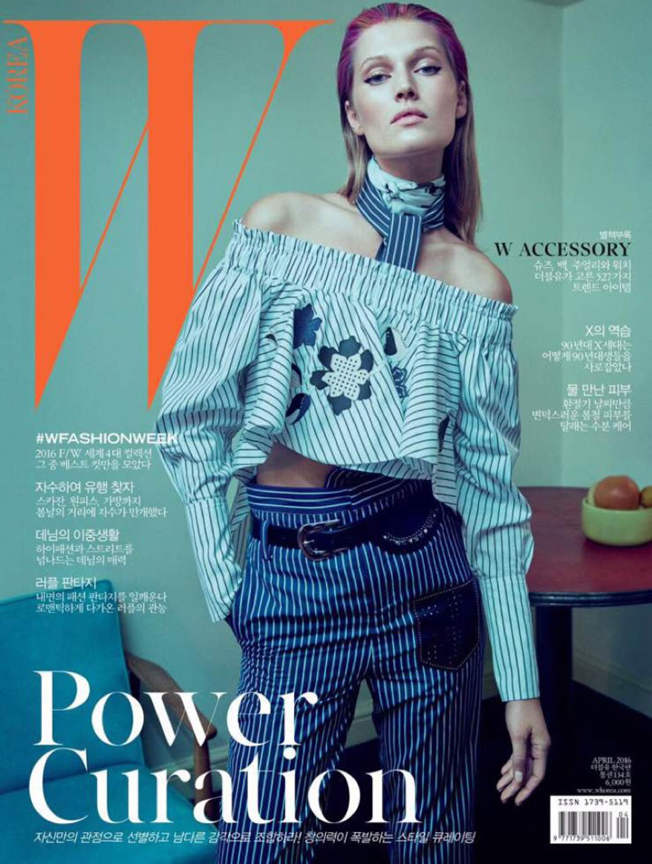 Toni Garrn《W》杂志韩国版2016年4月号