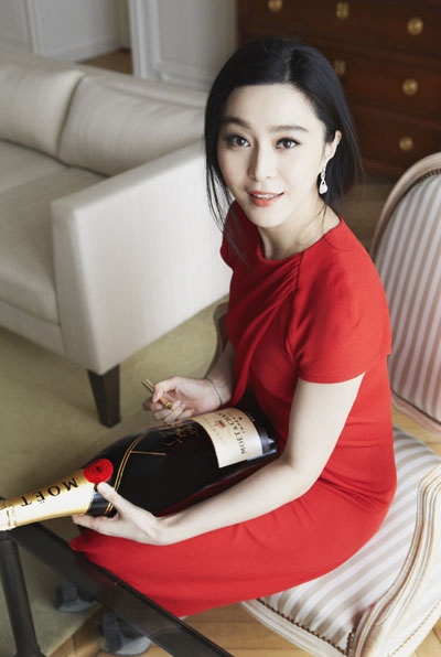 范冰冰成为酩悦香槟首位亚洲形象大使