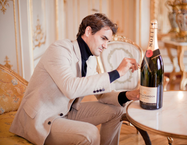 酩悦香槟携手罗杰·费德勒 风范闪耀上海大师赛