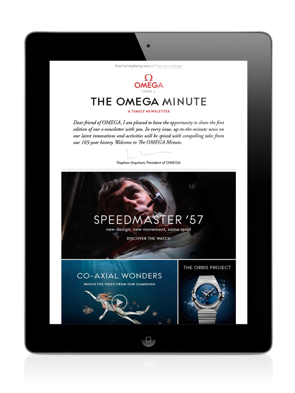 Omega（欧米茄）推出品牌专属电子通讯