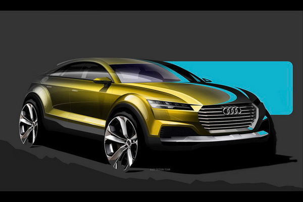 Audi 奥迪发布Q4 Concept设计草图