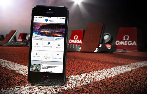 欧米茄携手国际田联钻石联赛发布智能手机app