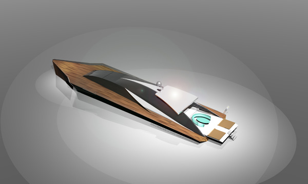 Aras Kazar 推出太阳能概念艇「蓝色和平」号
