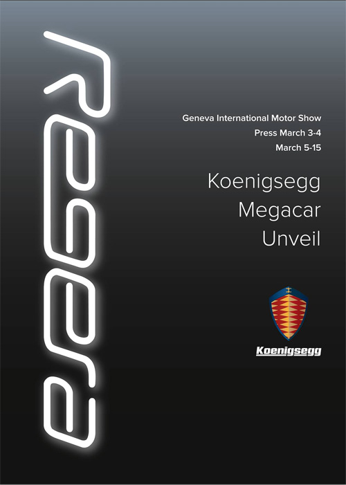  Koenigsegg Regera RS 预告亮相日内瓦