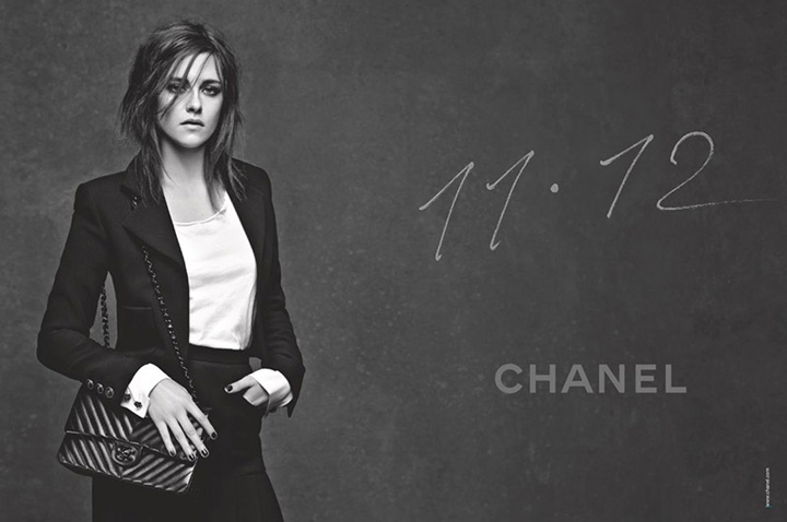Kristen Stewart 代言香奈儿新款手袋广告