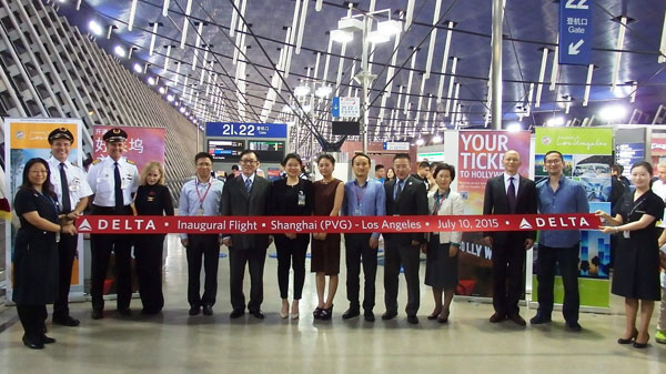 达美航空开通往返洛杉矶与上海每日直航服务