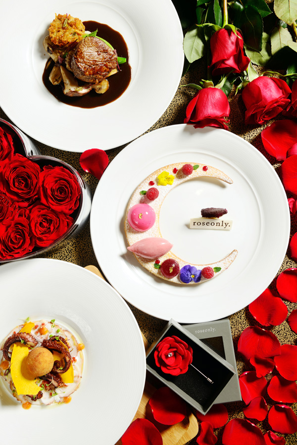 瑜舍Sureño餐厅与高端鲜花品牌roseonly合作推出情人节专属晚餐套餐