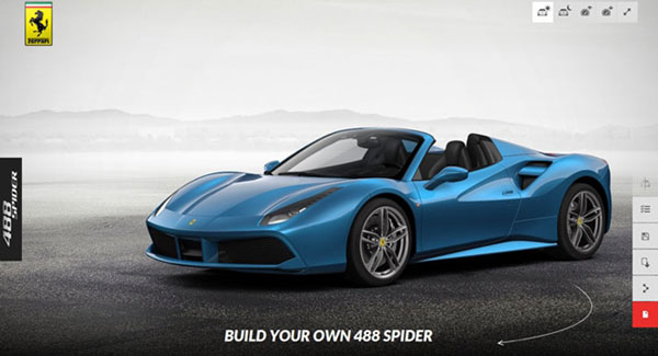 法拉利推出488 Spider 在线客制化网站