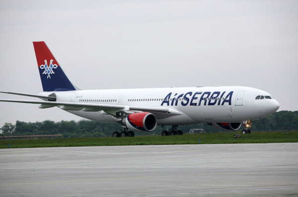 塞尔维亚航空首架宽体机执飞纽约新航线