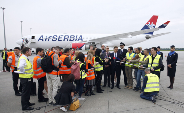 塞尔维亚航空首架宽体机执飞纽约新航线