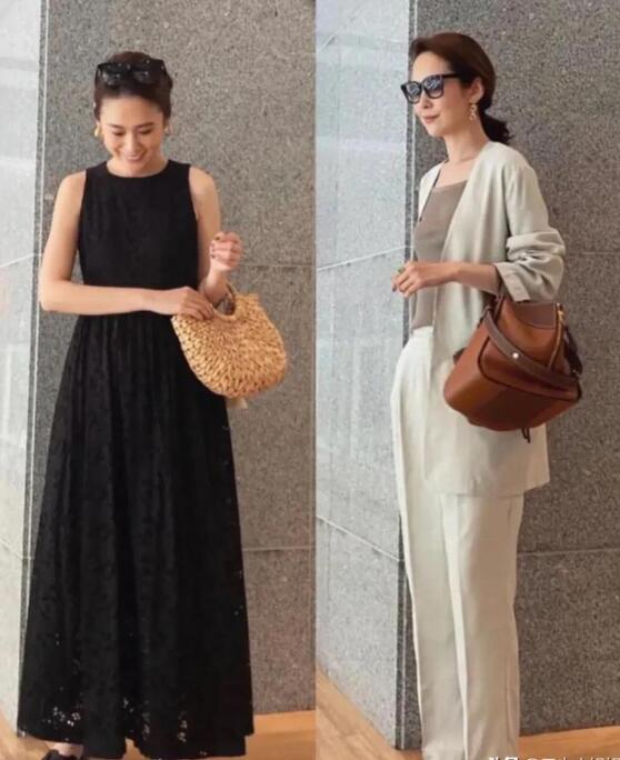 纯色连衣裙 休闲裤