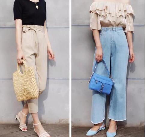 针织衫 高腰阔腿裤