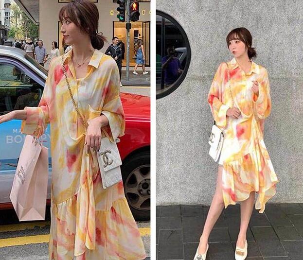 雪纺防晒连衣裙