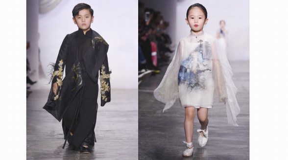 香港国际星小超模团代表中国亮相纽约时装周弘扬国风