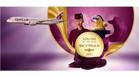  卡塔尔航空被Skytrax评为“2021年度最佳航空公司” 