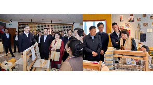 上海市代表团赴西藏日喀则考察，见证沙涓援藏氆氇工艺活性传承