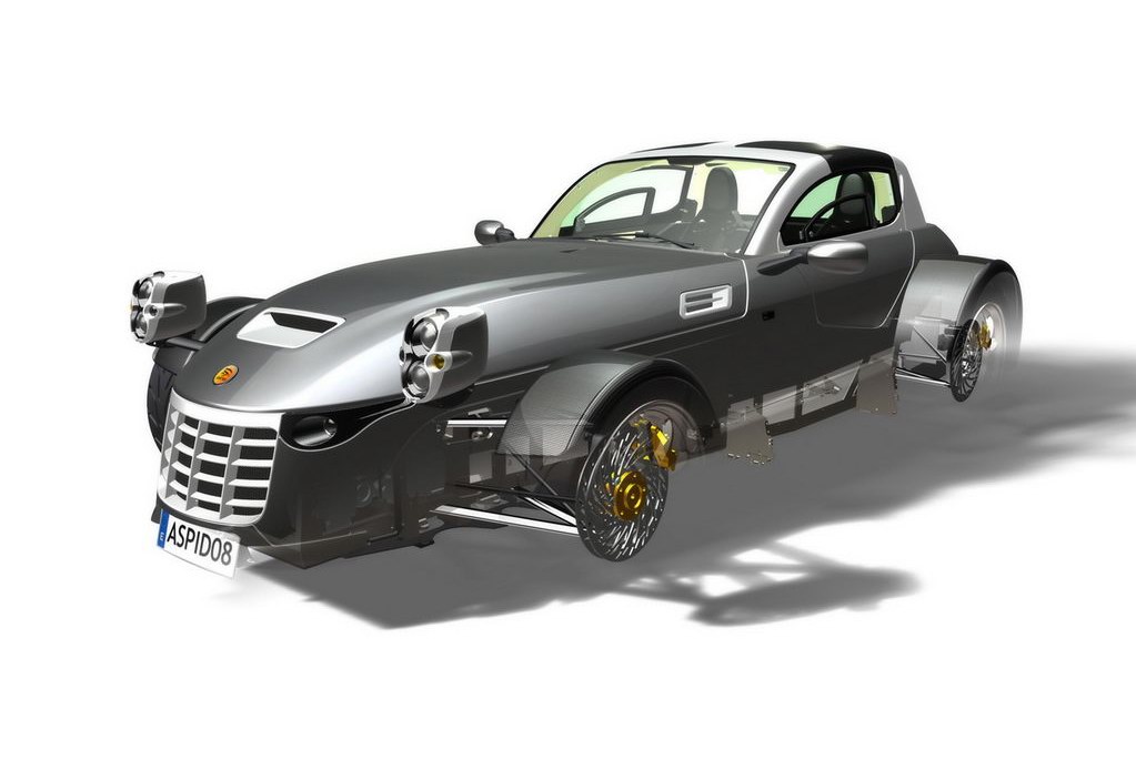 Aspid Sportscar双座祼露车轮风格的敞篷跑车