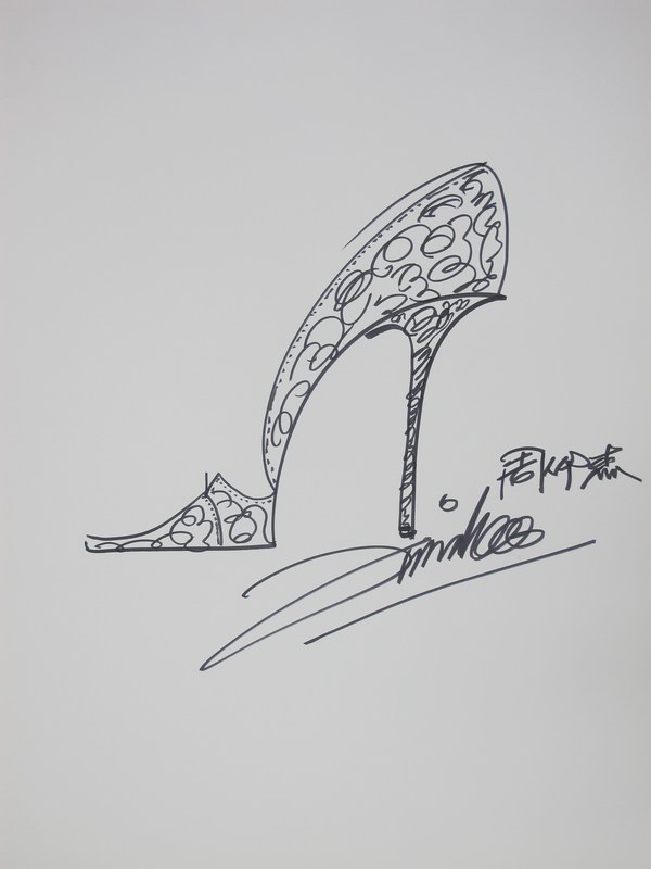 国际著名鞋子设计师JIMMY CHOO的签名