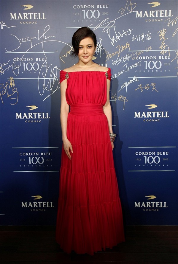 马爹利蓝带（Martell Cordon Bleu）百年庆典晚宴-香港著名影星关之琳出席