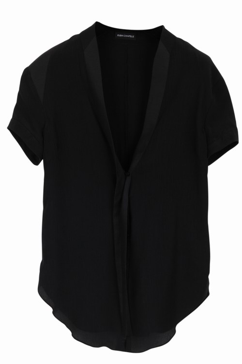 Rubin & Chapelle 时尚黑色丝绸无袖上衣_Rubin & Chapelle服饰品牌2012年新款女装