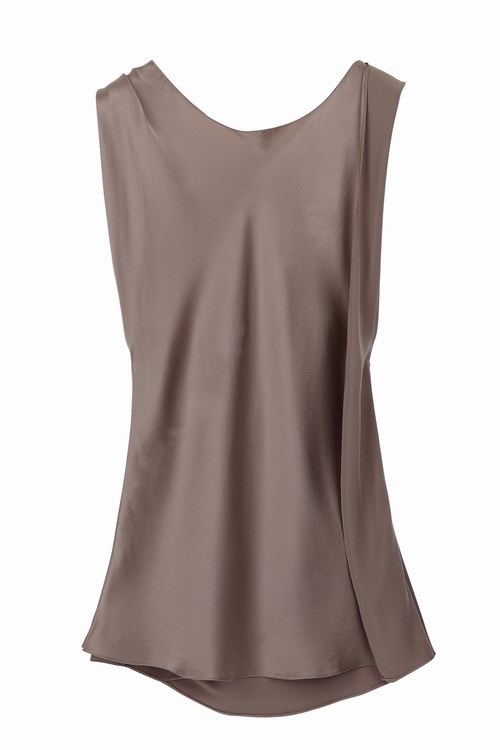 Rubin & Chapelle服饰品牌2012年新款女装之时尚沙色丝绸无袖上衣