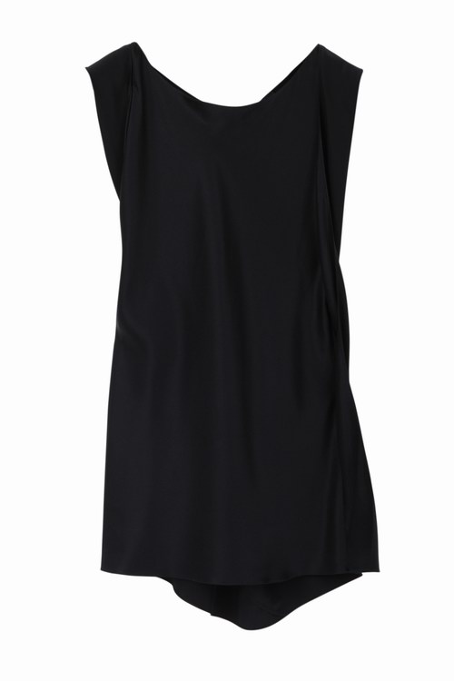 Rubin & Chapelle 简约黑色丝绸短袖衬衫_Rubin & Chapelle服饰品牌2012年新款女装
