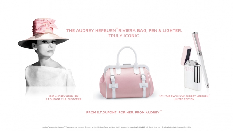 法国都彭S.T.DUPONT限量版Audrey Hepburn手袋、书写工具和打火机