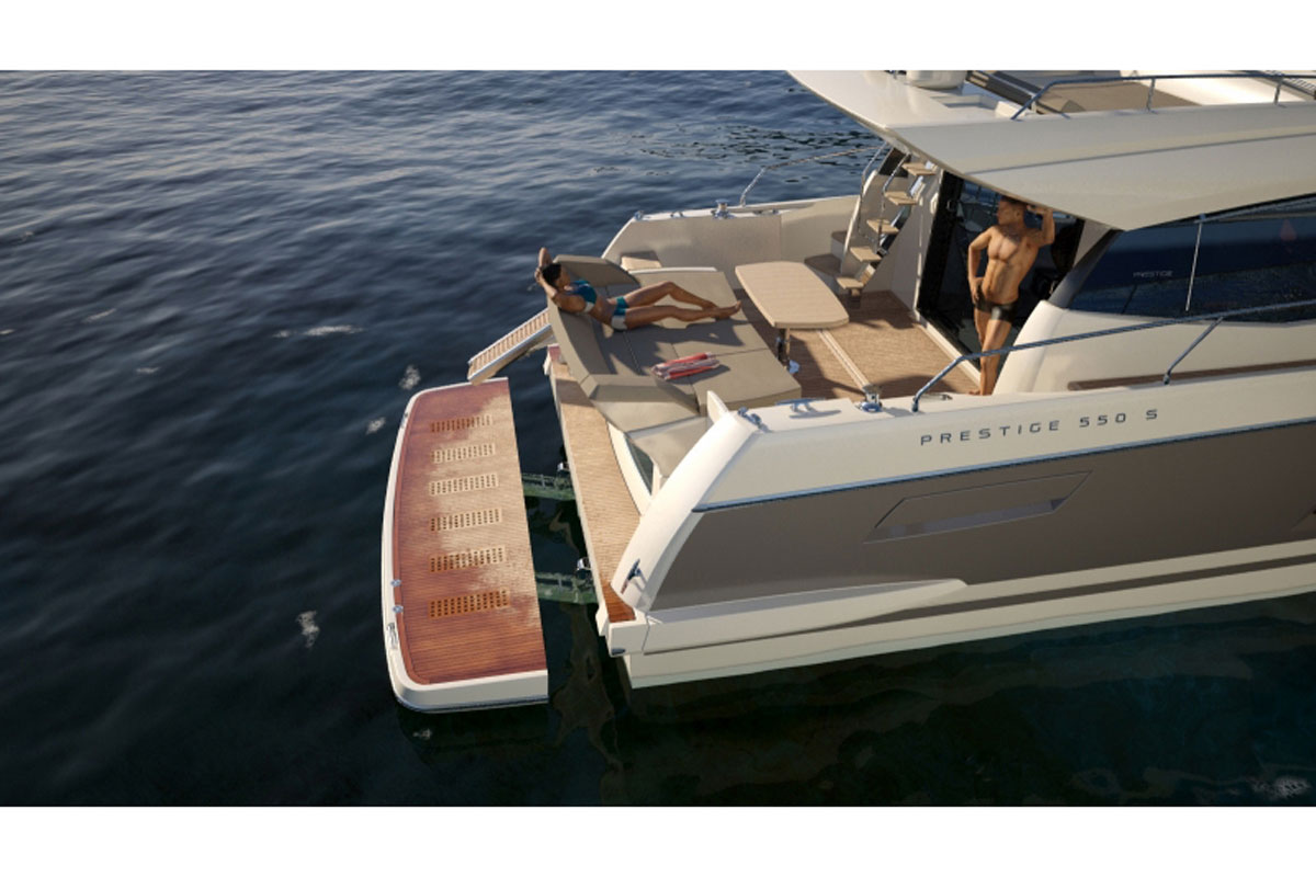 亚诺Jeanneau游艇新型号PRESTIGE 550S：甲板上的最佳舒适性