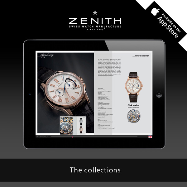 Zenith（真力时）推出iPad应用程序