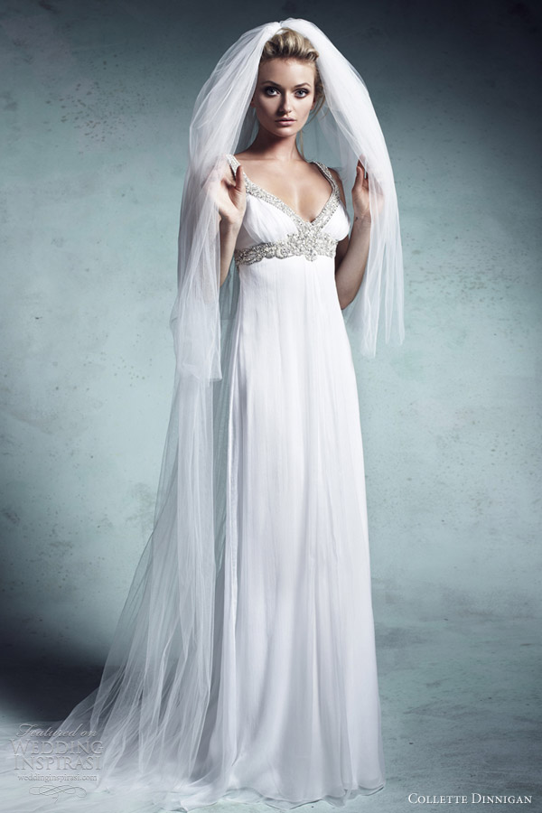 collette dinnigan 2013 bridal isabella beaded silk crinkle wedding dress