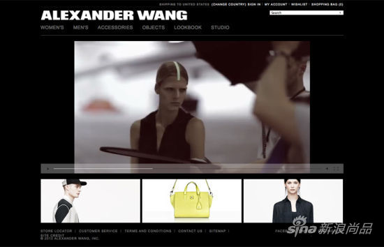 由YOOX集团打点的Alexander Wang官方网店