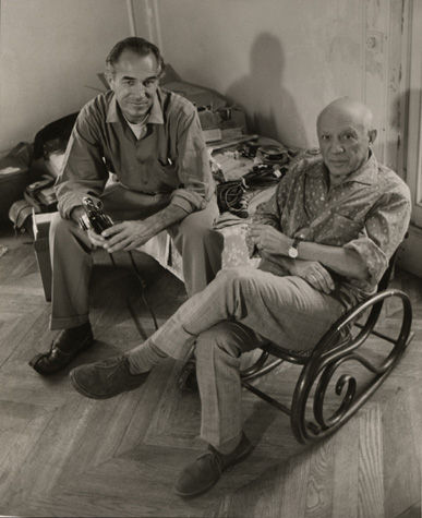 摄影师大卫-道格拉斯-邓肯与毕加索的合影