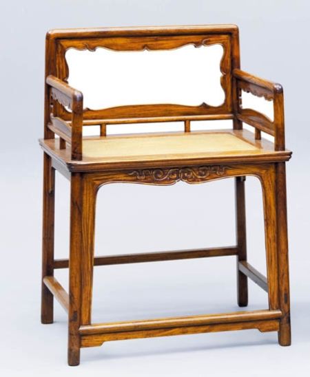 明代17世纪黄花梨玫瑰椅