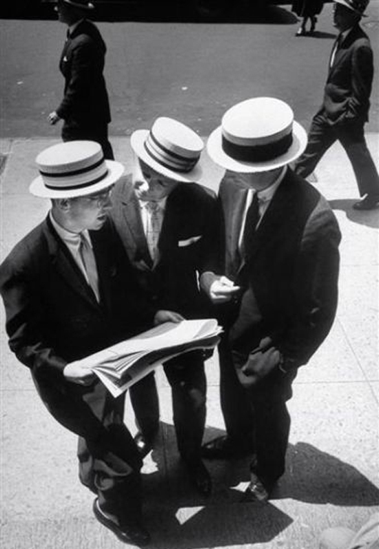 20世纪40年代Straw Hat平檐草帽 