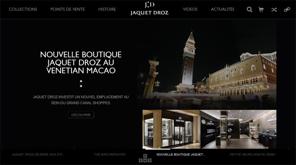  Jaquet Droz 品牌275周年之际推出全新官方网站