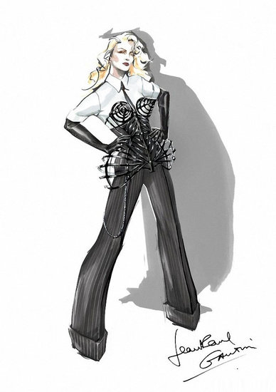 Jean Paul Gaultier再为麦姐设计锥形胸衣